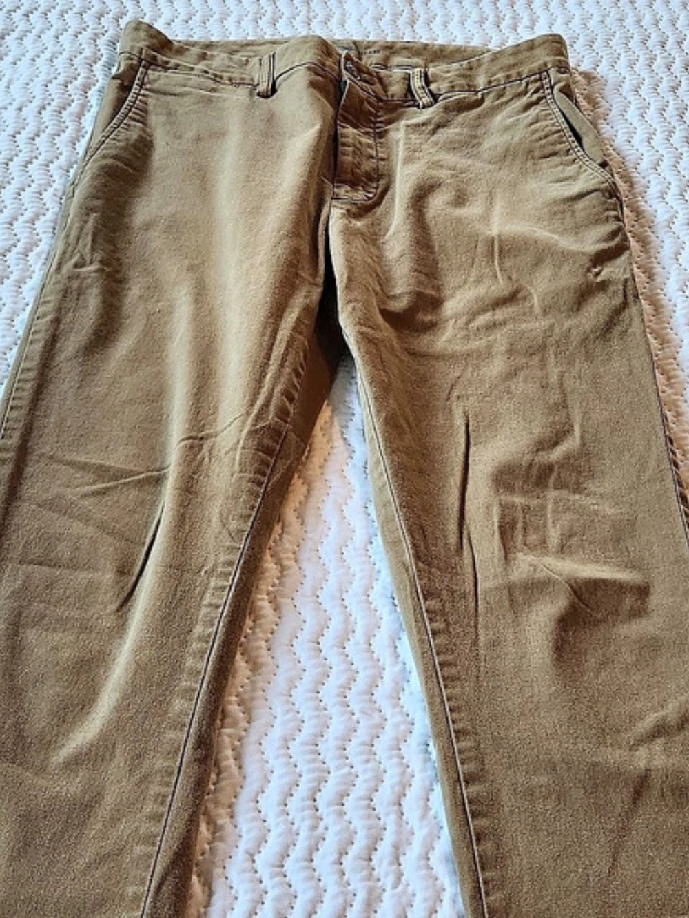 Old Navy Slim Ultimate Bandoler Chino Pants in Brown Waist 32